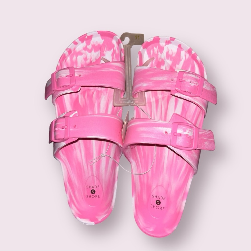 ☀️ Shade & Shore Neida Two Strap Slide Sandals